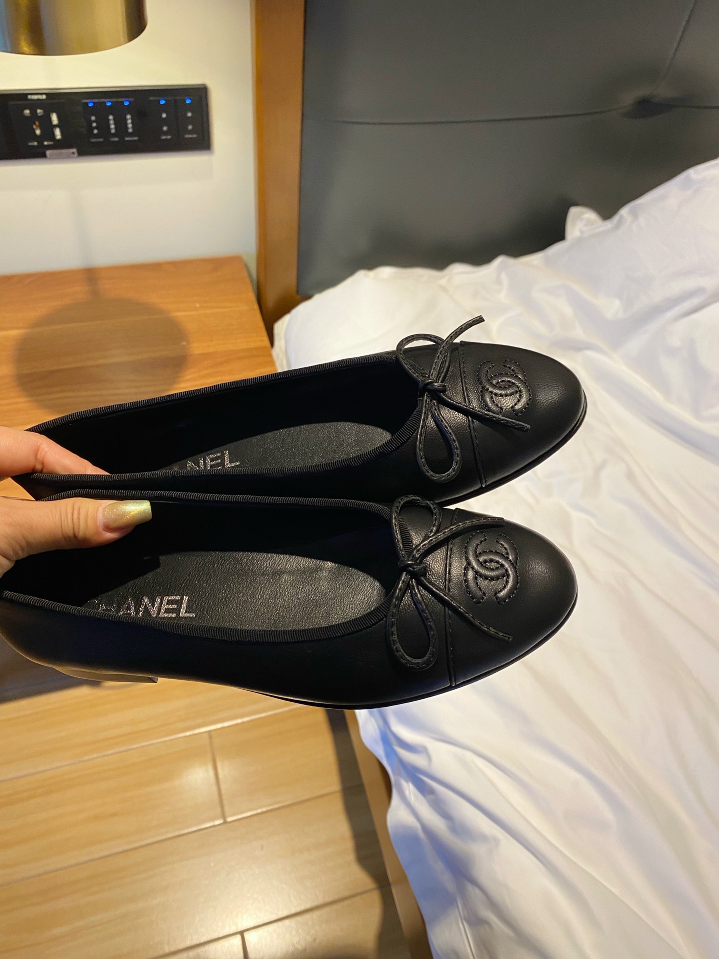 Chanel Ballerinas Fabric & Grosgrain 3 - vstockx