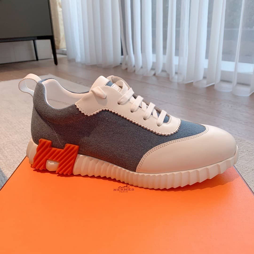 Herm��s Bouncing sneaker Bleu Clair / Blanc - vstockx
