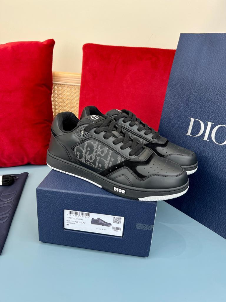 Dior B27 Low Black Dior Oblique Galaxy Leather Grey - vstockx