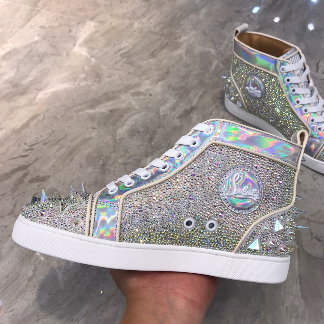 Christian Louboutin Louis Junior Spikes Orlato Flat Sneakers 29 - vstockx