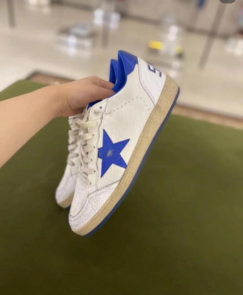 GOLDEN GOOSE 'Ball star' sneakers Blue - vstockx