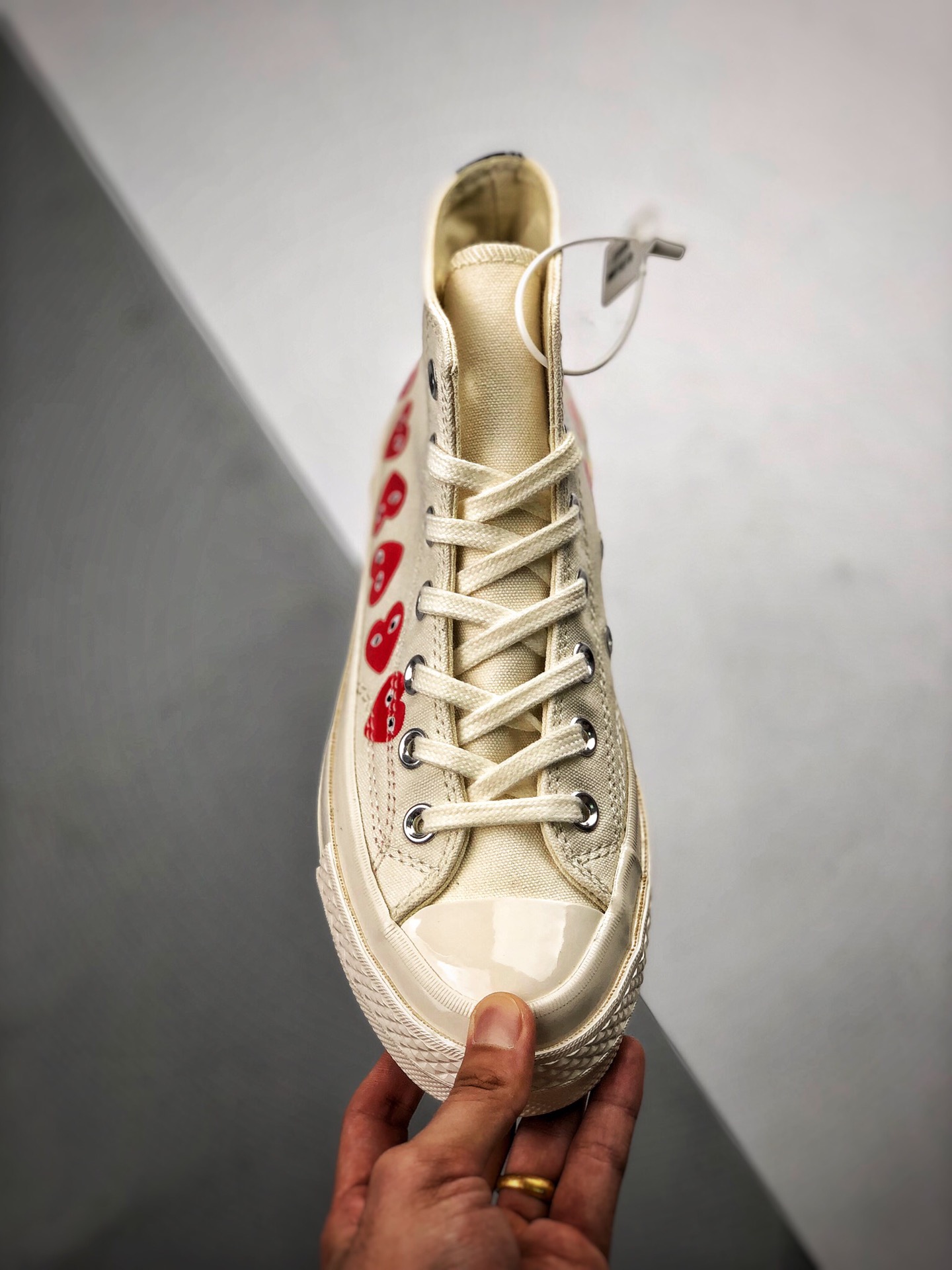 Converse Chuck Taylor All-Star 70s Hi Comme des Garcons Play Multi-Heart White - vstockx
