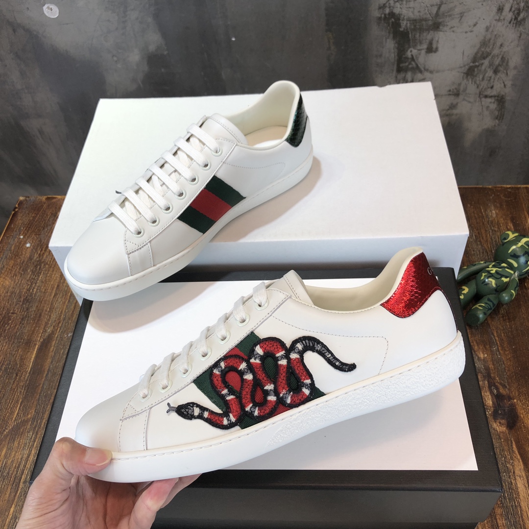 Gucci Ace Embroidered Snake - vstockx