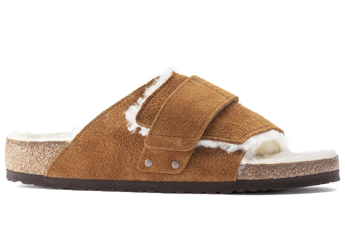 Birkenstock Kyoto Shearling Suede Mink - vstockx