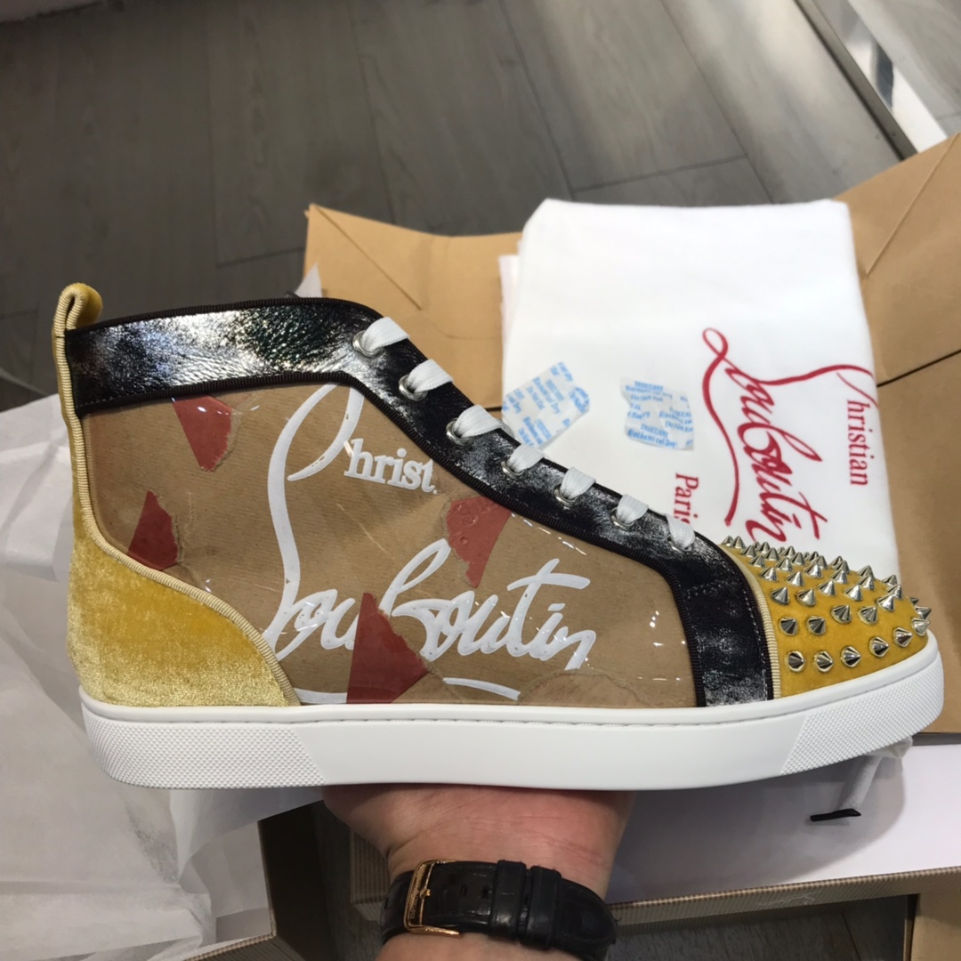 Christian Louboutin Louis Junior Spikes Orlato Flat Sneakers 33 - vstockx