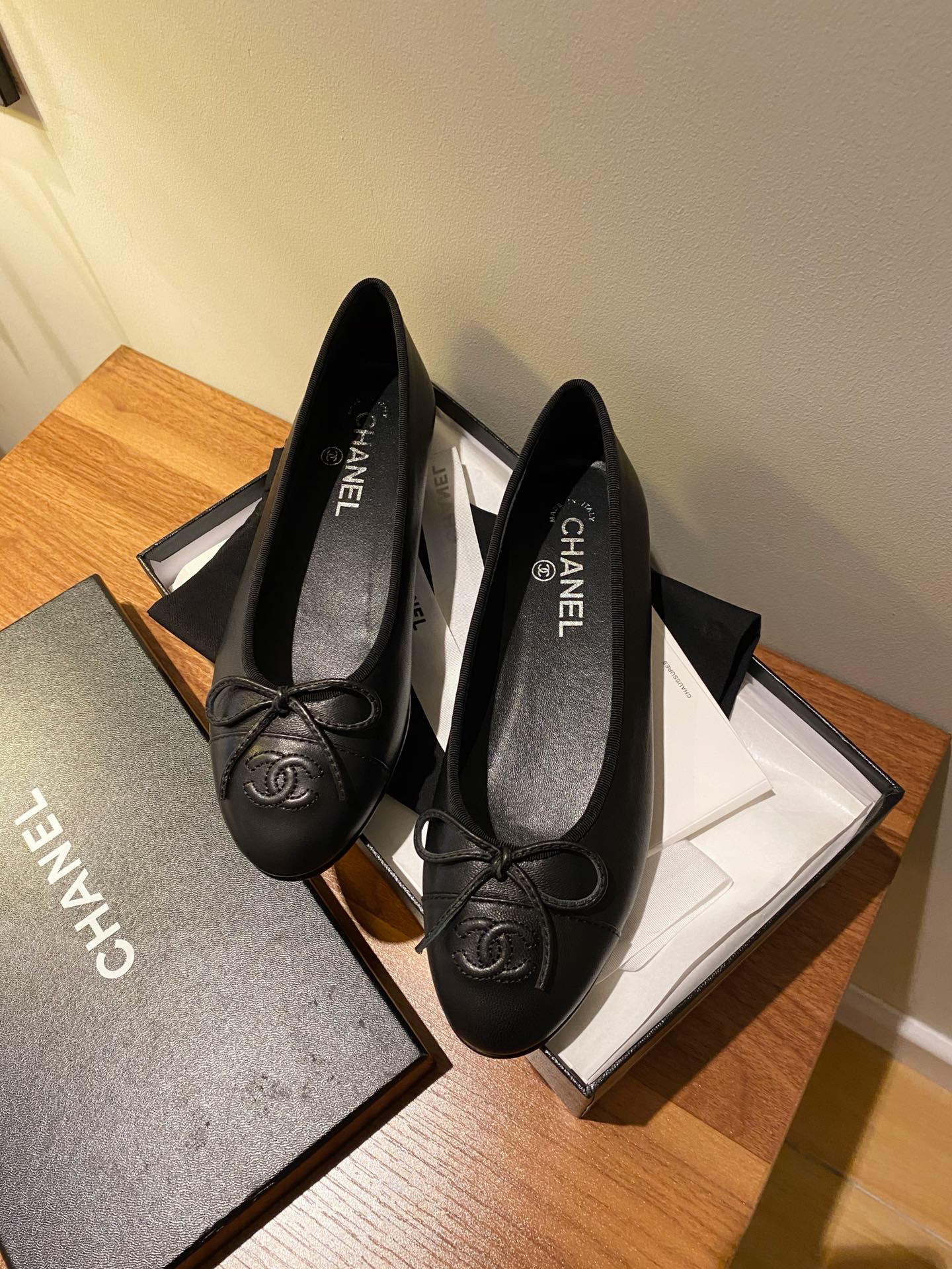 Chanel Ballerinas Fabric & Grosgrain 3 - vstockx