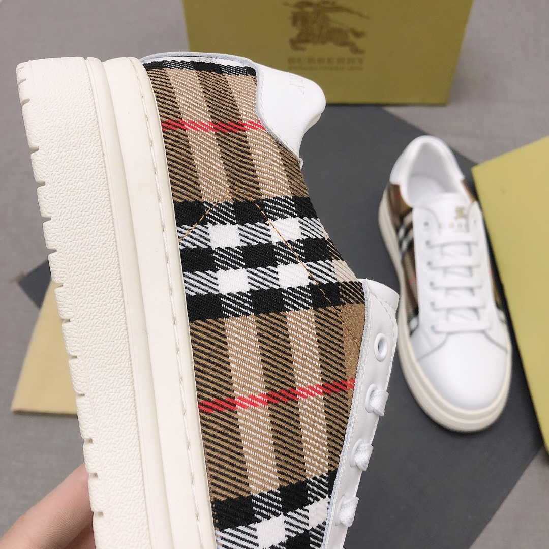 Burberry Perforated Check Sneaker 45 - vstockx