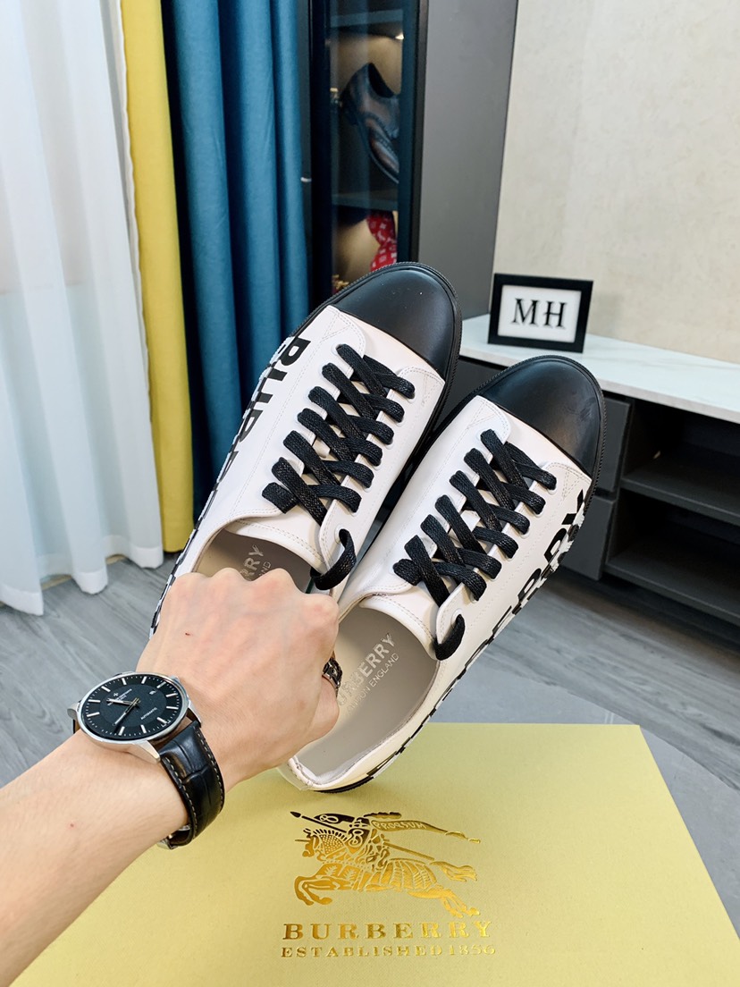 Burberry Logo Print Two-Tone White Black - vstockx