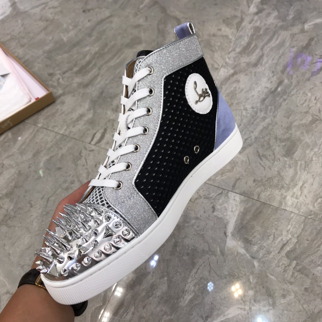 Christian Louboutin Louis Junior Spikes Orlato Flat Sneakers 38 - vstockx