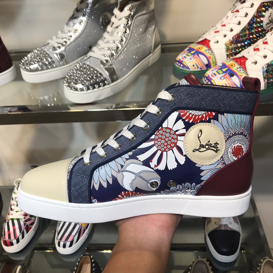 Christian Louboutin Louis Junior Spikes Orlato Flat Sneakers 32 - vstockx