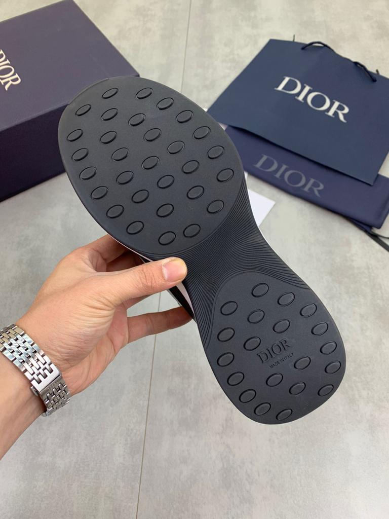 Dior B25 Runner Black Grey Oblique Leather - vstockx