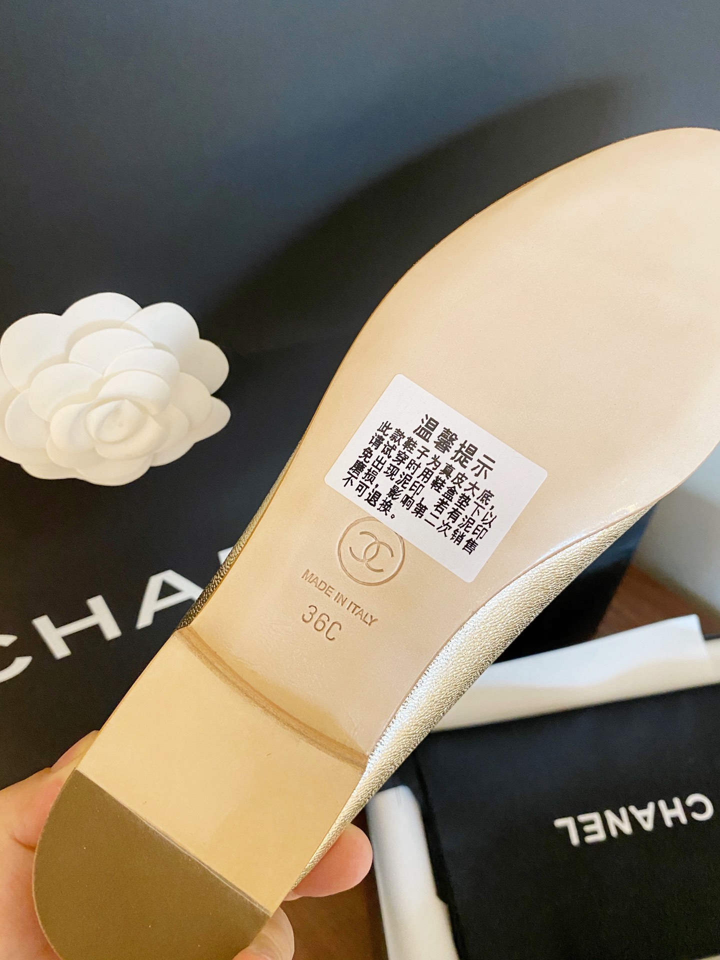 Chanel Ballerinas Fabric & Grosgrain 12 - vstockx