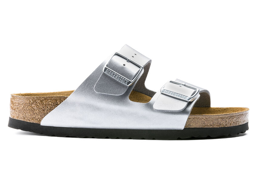 Birkenstock Arizona Birko-Flor Silver (Women's) - vstockx