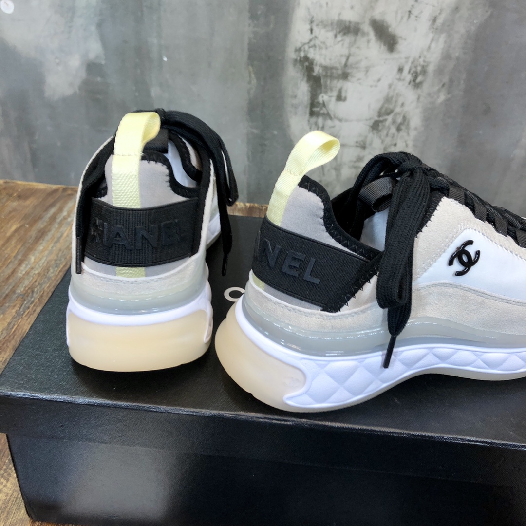 Chanel Fabric & Suede Calfskin Low Top Sneaker 18 - vstockx