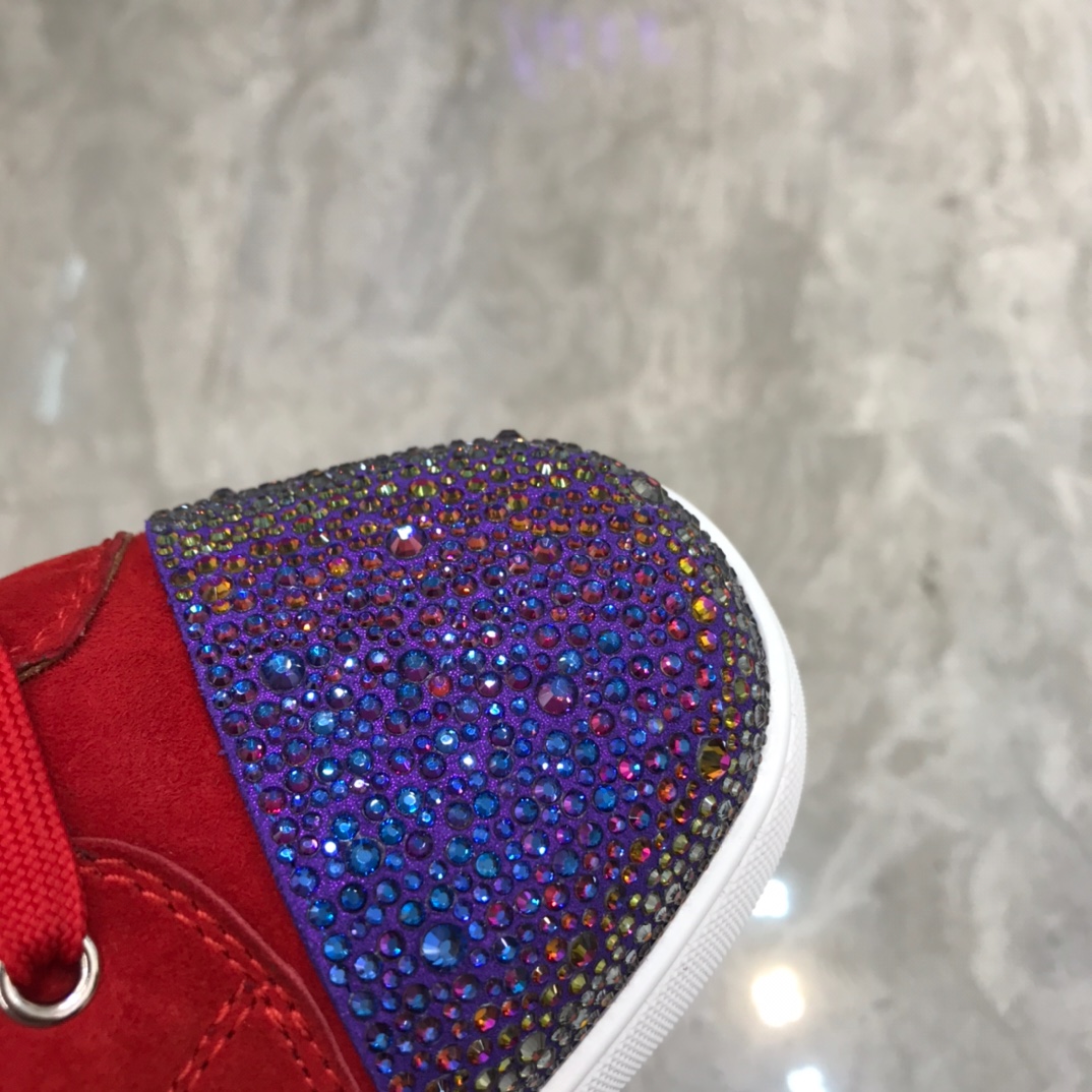 Christian Louboutin Louis Junior Spikes Orlato Flat Sneakers 37 - vstockx