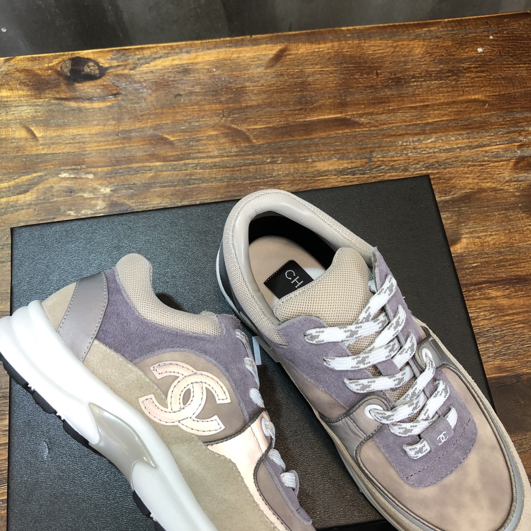 Chanel Fabric & Suede Calfskin Low Top Sneaker 46 - vstockx