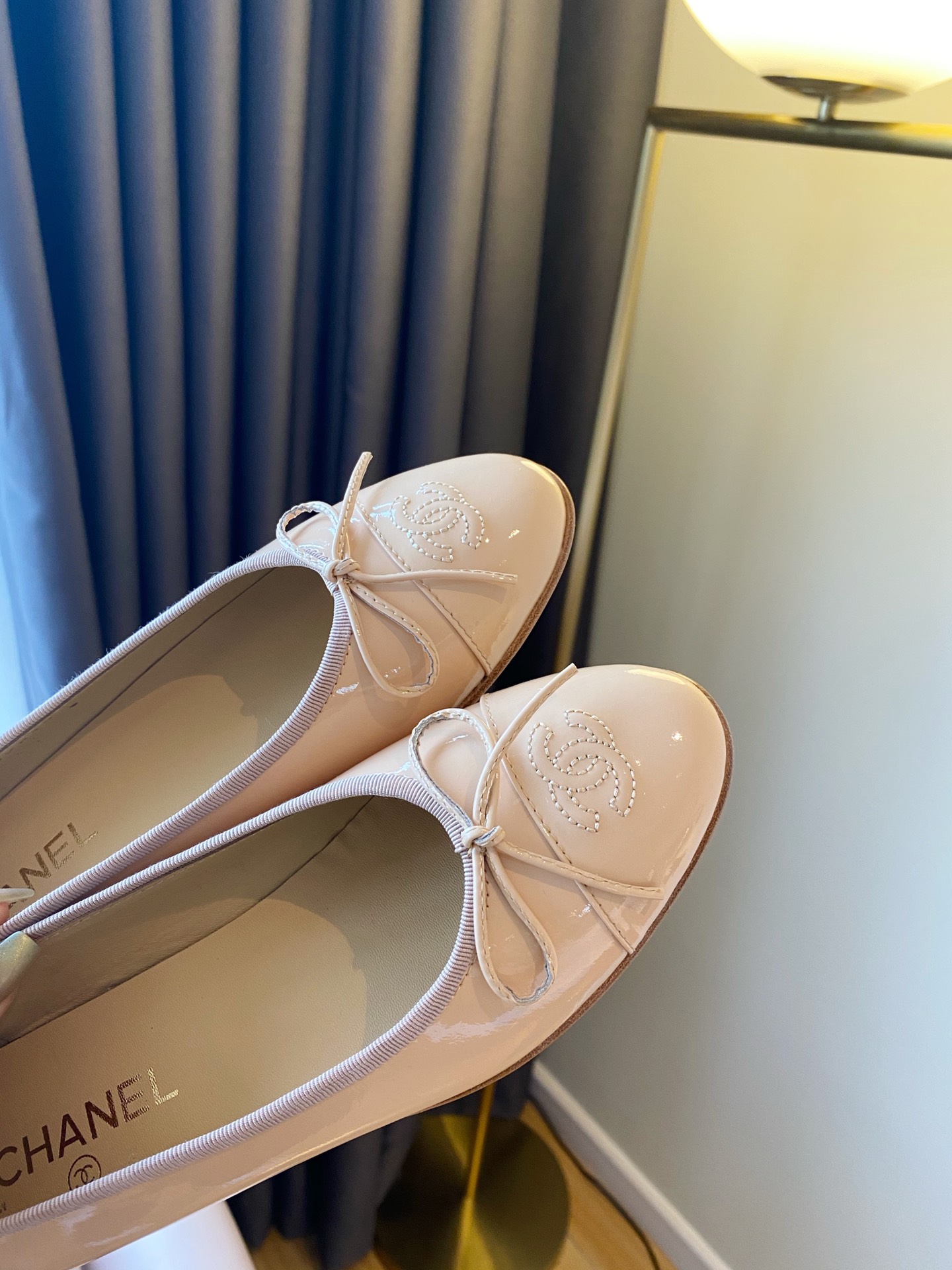 Chanel Ballerinas Fabric & Grosgrain 4 - vstockx