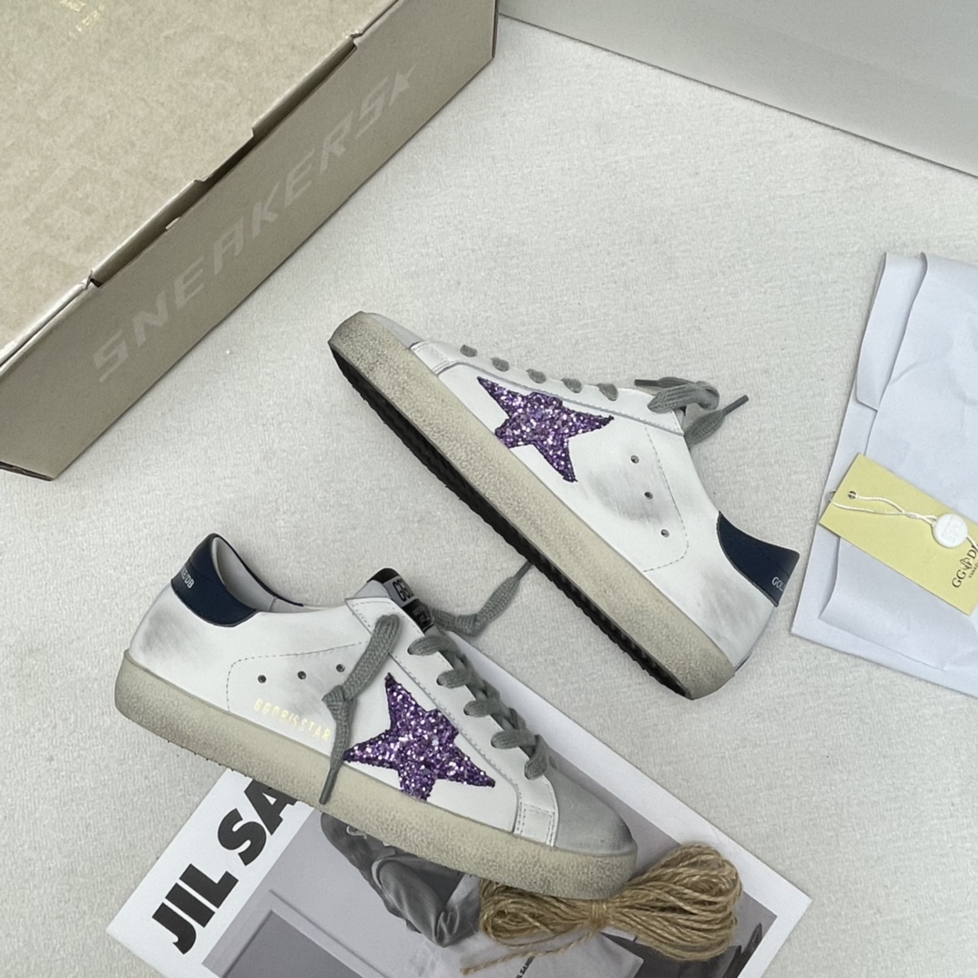 Golden Goose Superstar distressed-finish sneakers 26 - vstockx