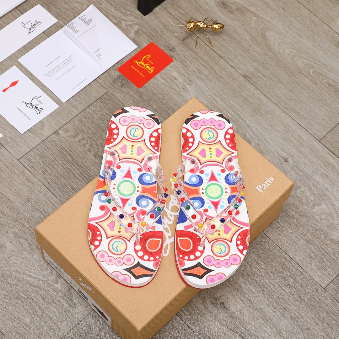 Christian Louboutin Loubi Flip Flat 5 - vstockx