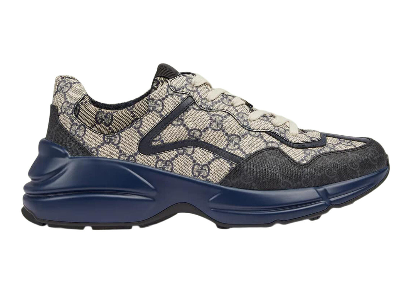 Gucci Rython GG Grey Navy - vstockx