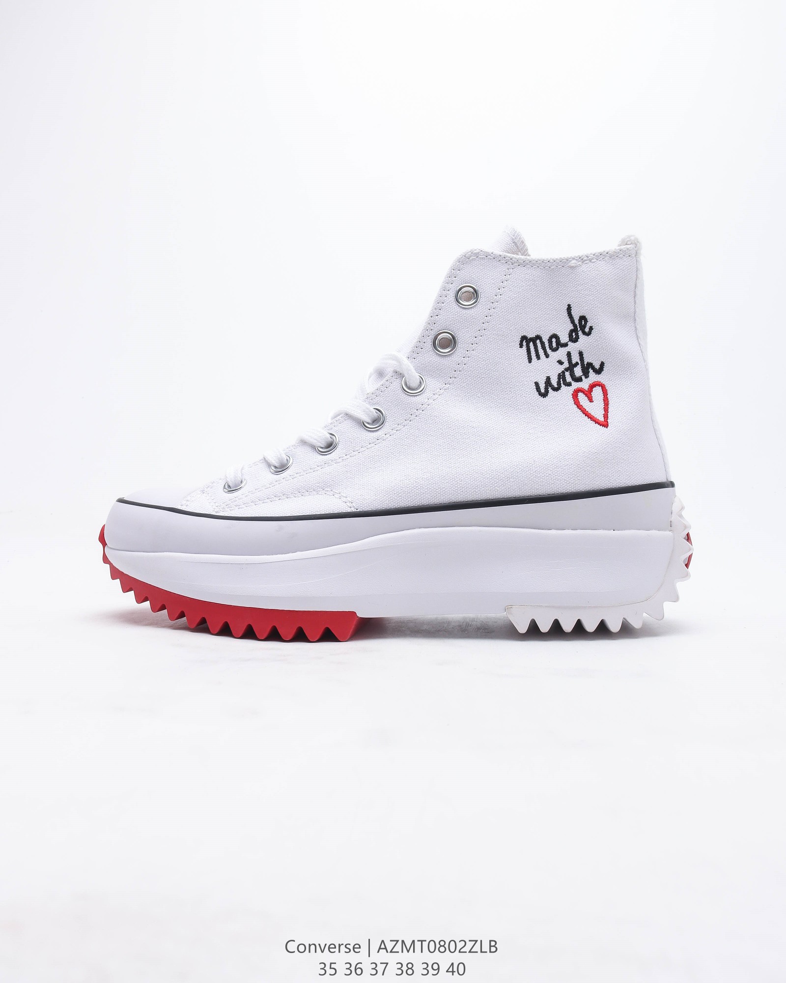 Converse Run Star Hike Hi Made with Love White (W) - vstockx