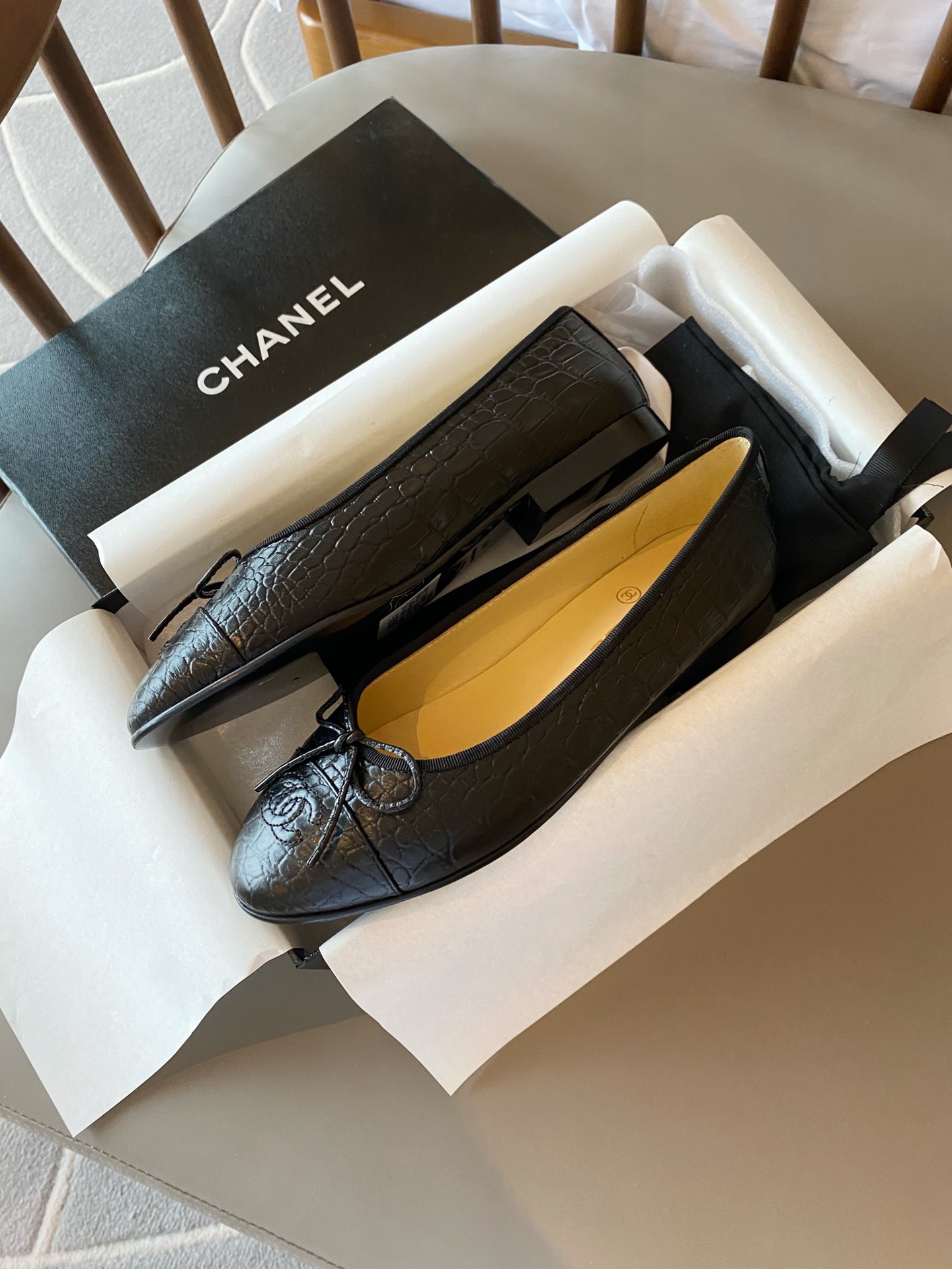 Chanel Ballerinas Fabric & Grosgrain 7 - vstockx