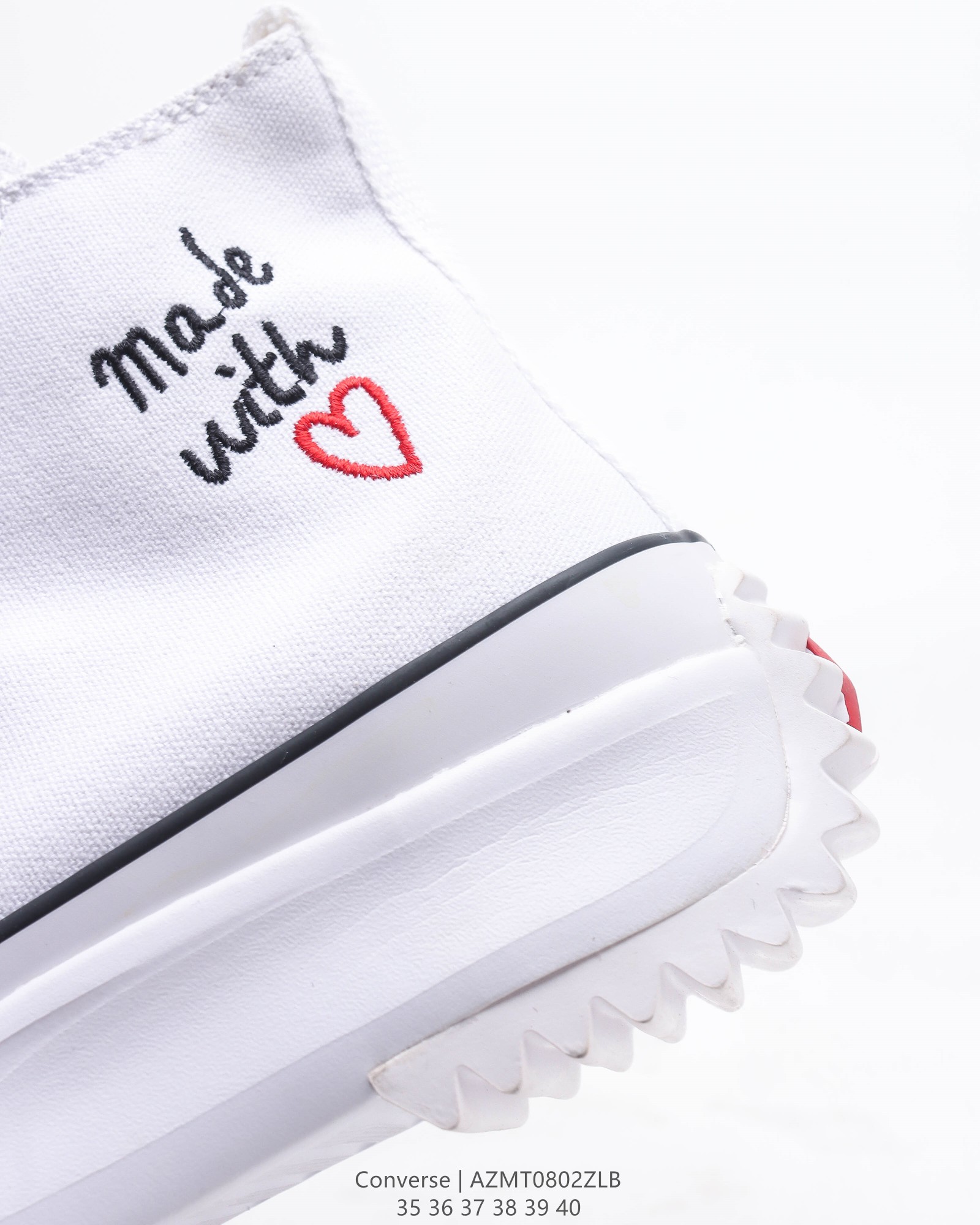 Converse Run Star Hike Hi Made with Love White (W) - vstockx
