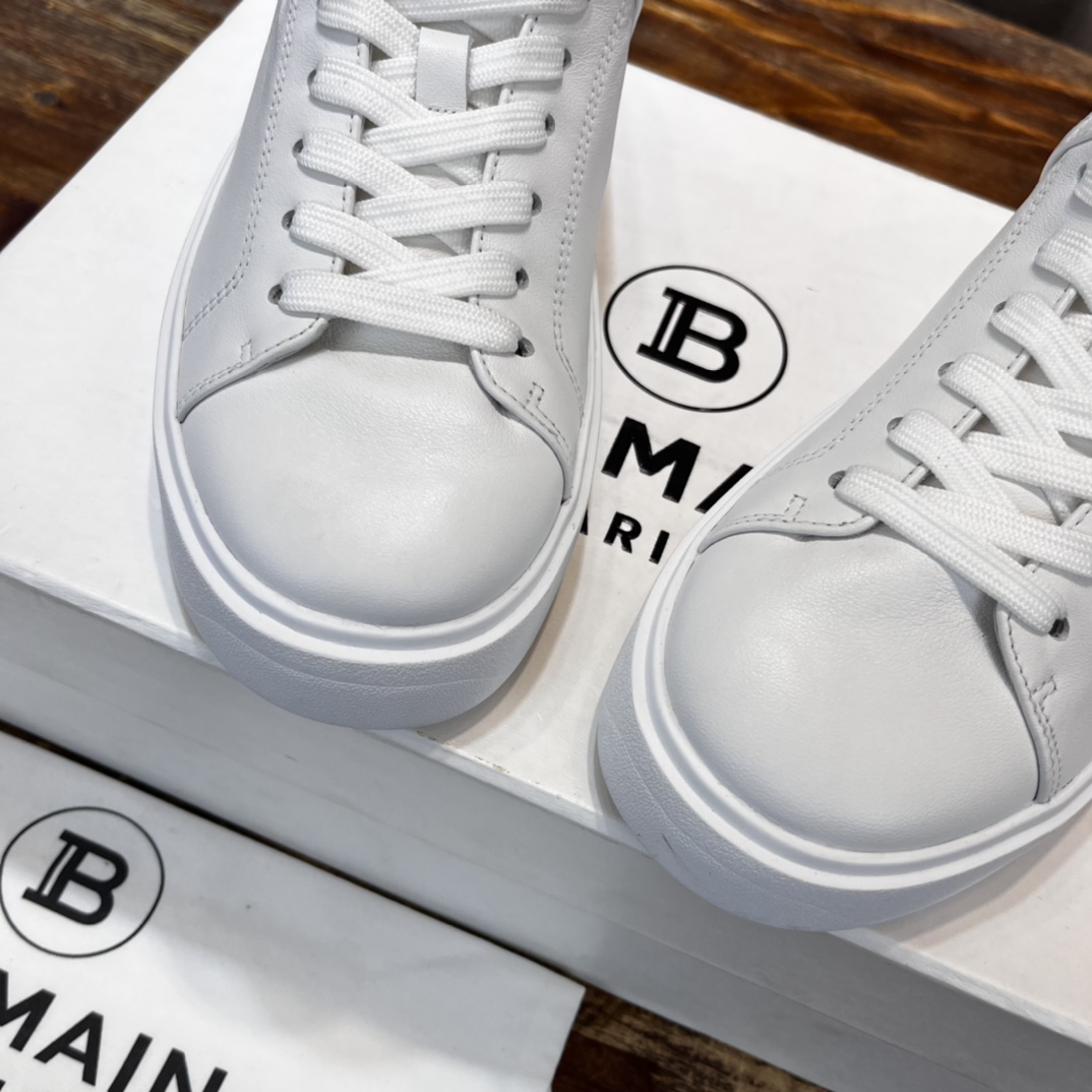 Balmain B-Court Low-Top White - vstockx
