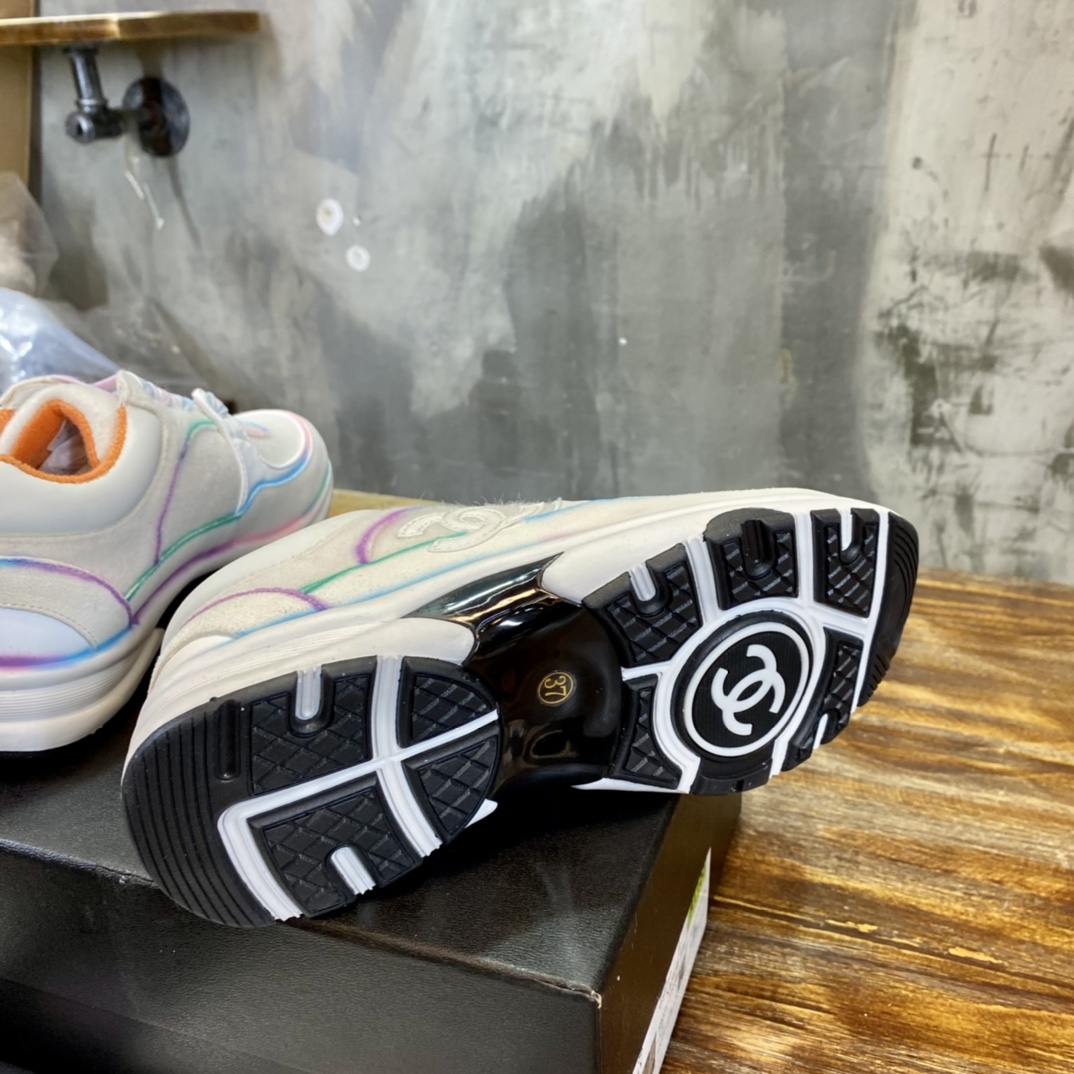 Chanel Fabric & Suede Calfskin Low Top Sneaker 40 - vstockx