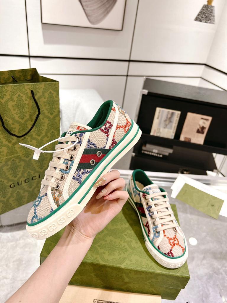 Gucci Tennis 1977 GG Logo White Multi - vstockx