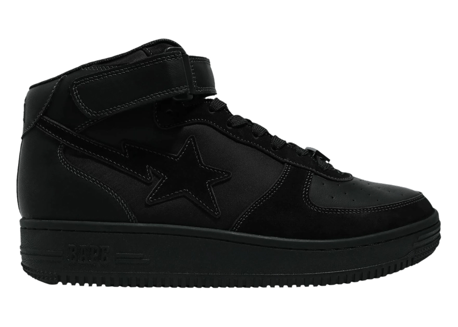A Bathing Ape Bape Sta Mid Black - vstockx