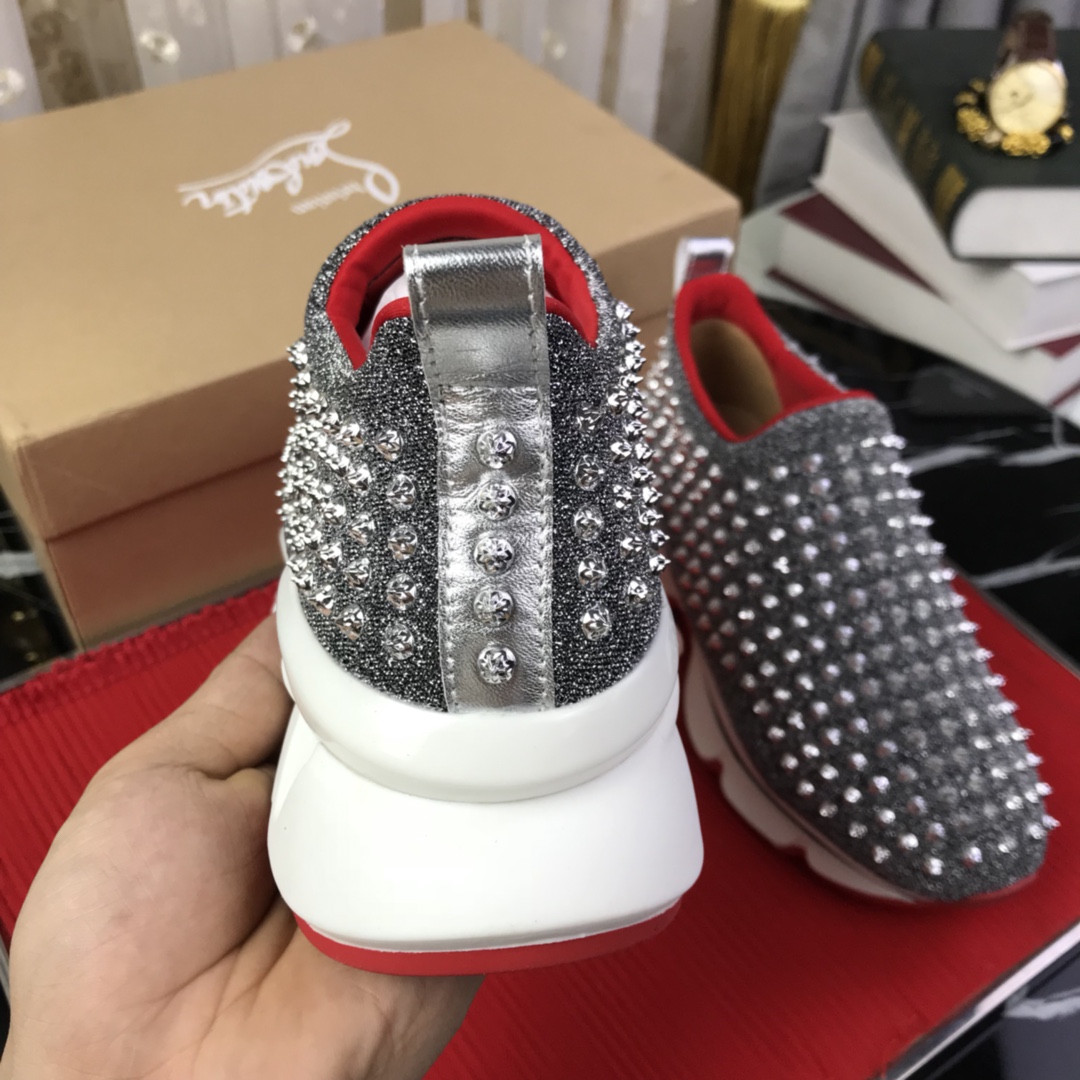Christian Louboutin Spike Sock Flat Sneakers 2 - vstockx