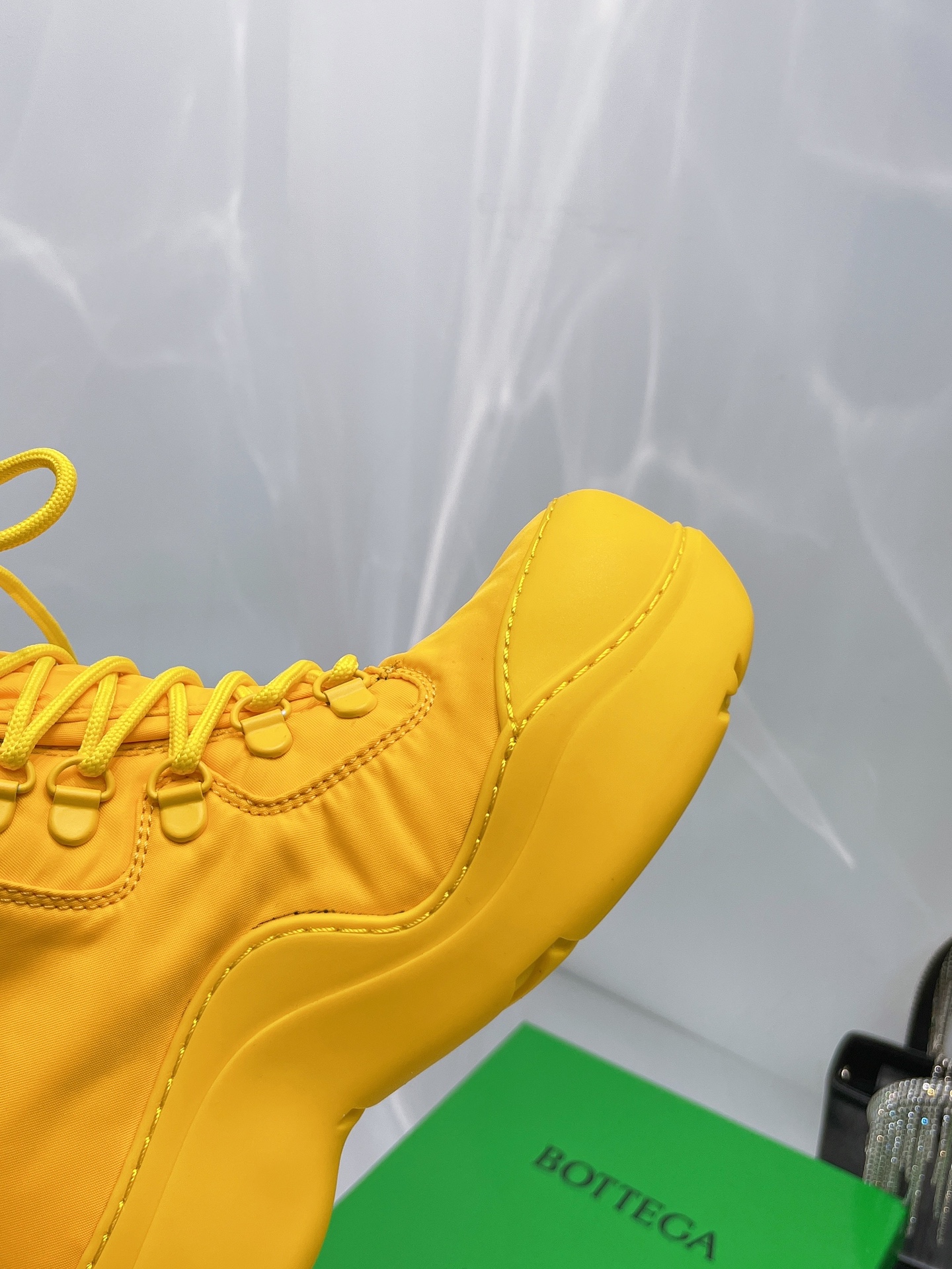 Bottega Veneta Puddle Bomber Lace-up Rubber And Shell Boots 5 - vstockx