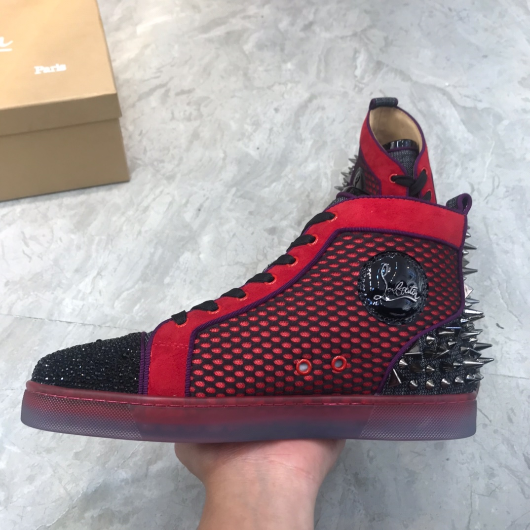 Christian Louboutin Louis Junior Spikes Orlato Flat Sneakers 21 - vstockx