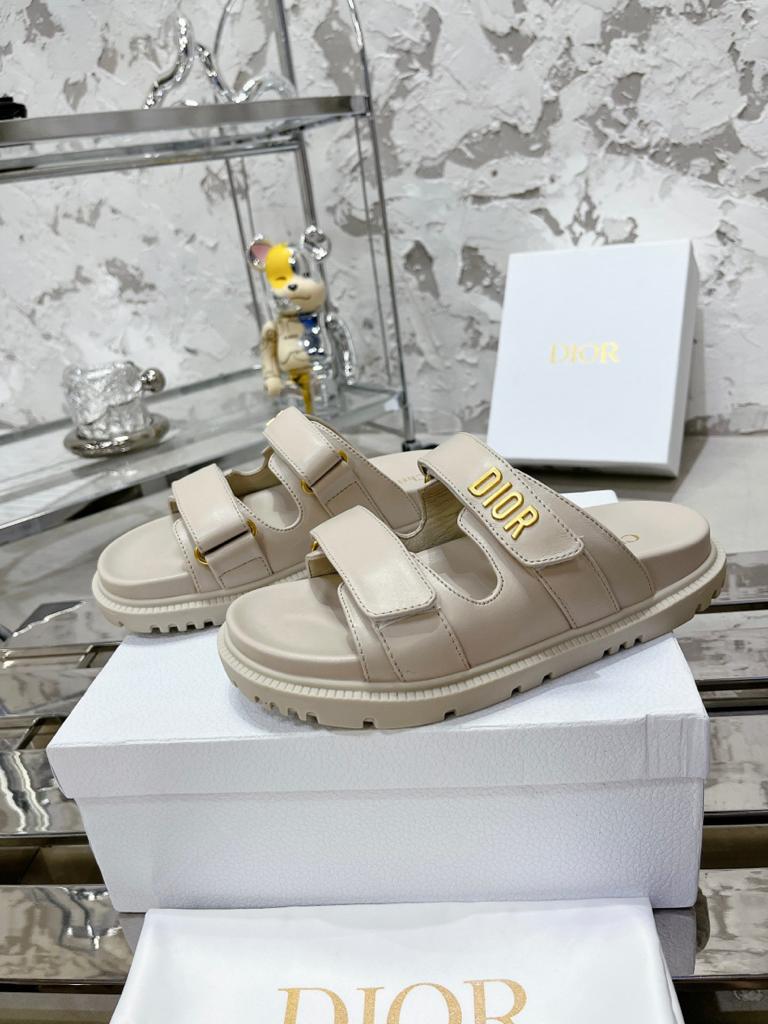 DIOR DIORACT SLIDE White Lambskin - vstockx