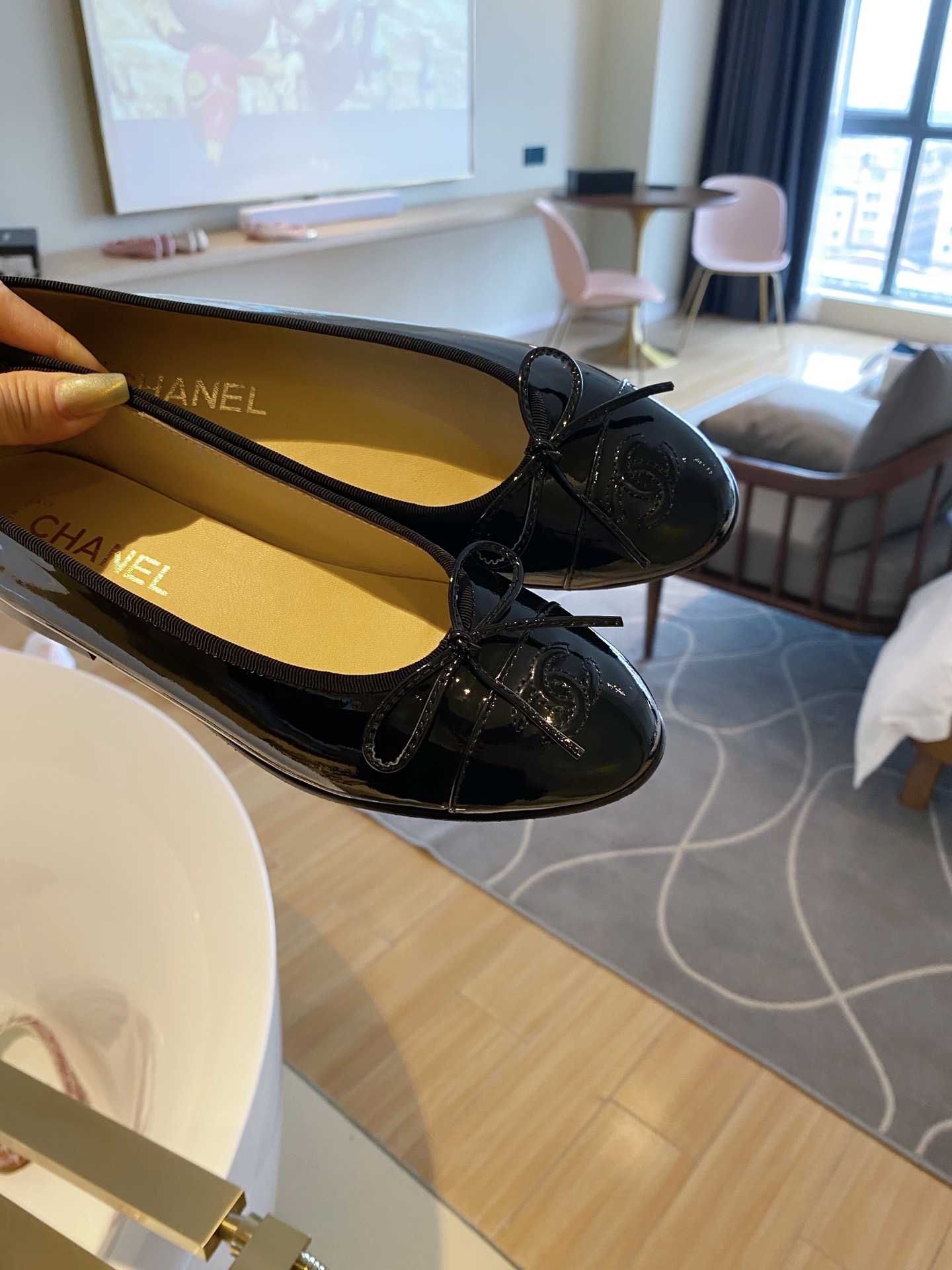 Chanel Ballerinas Fabric & Grosgrain 5 - vstockx