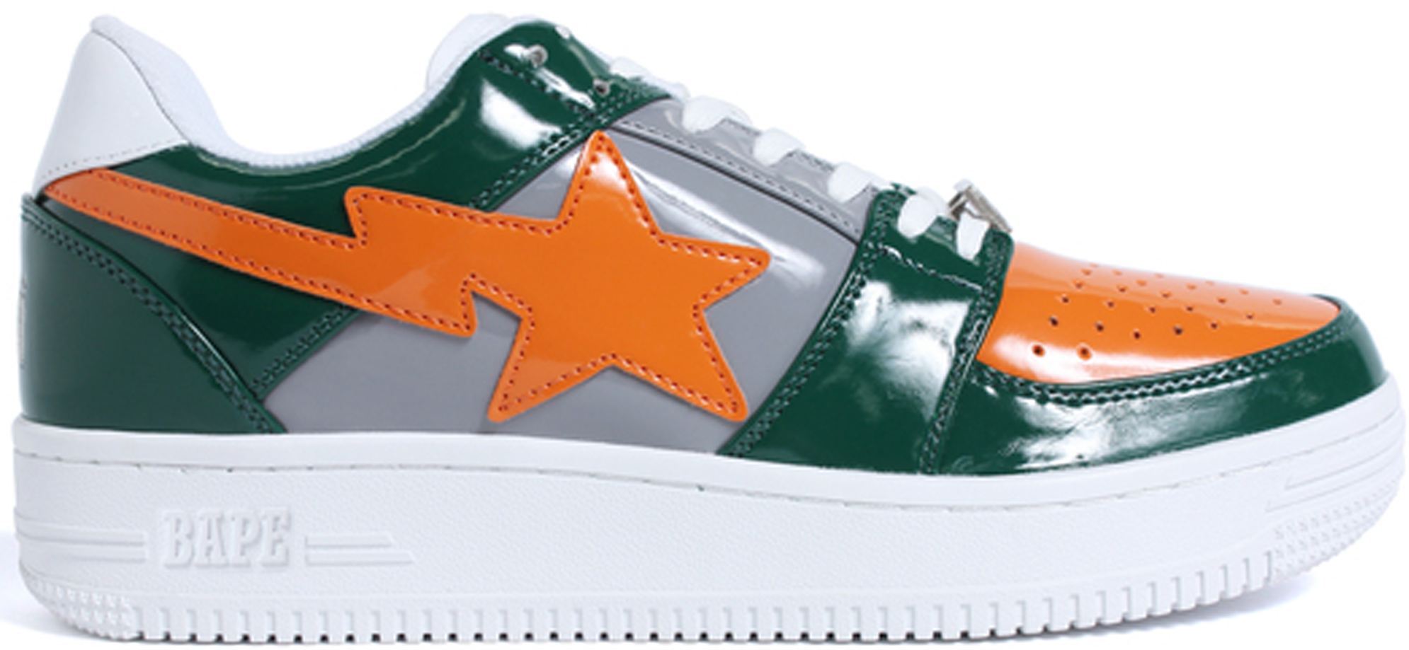 A Bathing Ape Bape Sta Low Green Orange Grey (2017) - vstockx