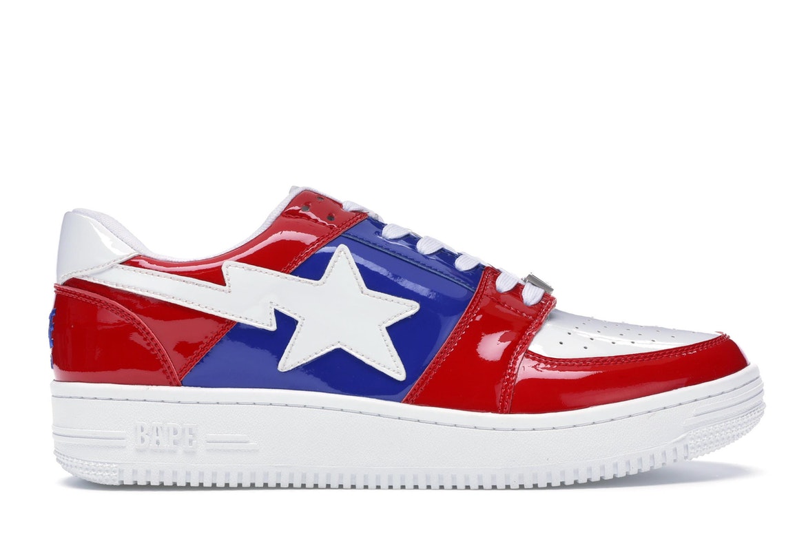 A Bathing Ape Bape Sta Low Tri-Color Red (2018) - vstockx