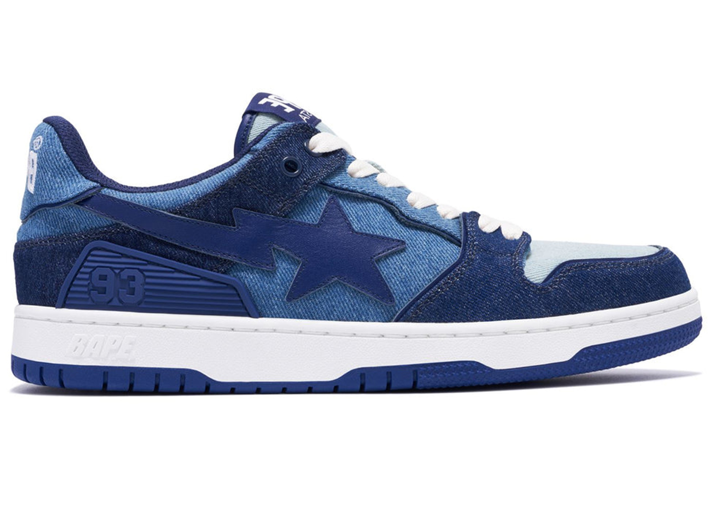 A Bathing Ape Sk8 Sta Indigo Denim - vstockx