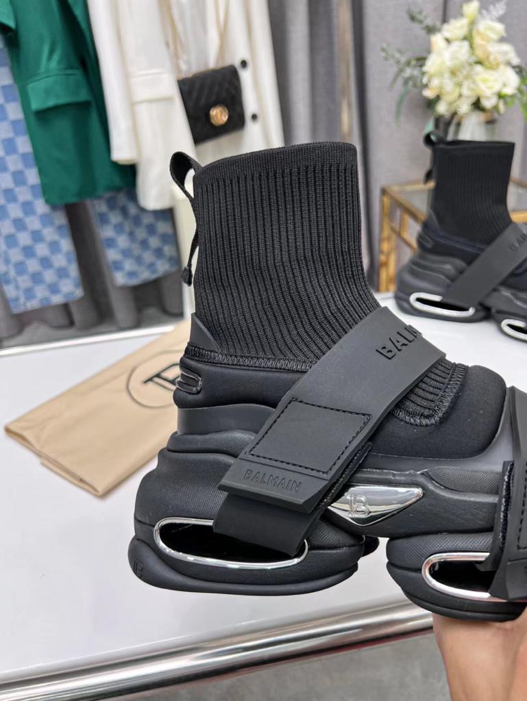 Balmain B-Bold High-Top Black - vstockx