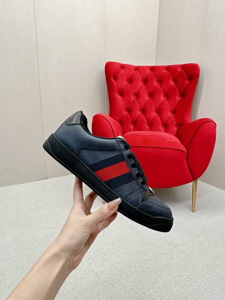 GUCCI Screener Gg-Supreme Sneakers Navy Multi - vstockx