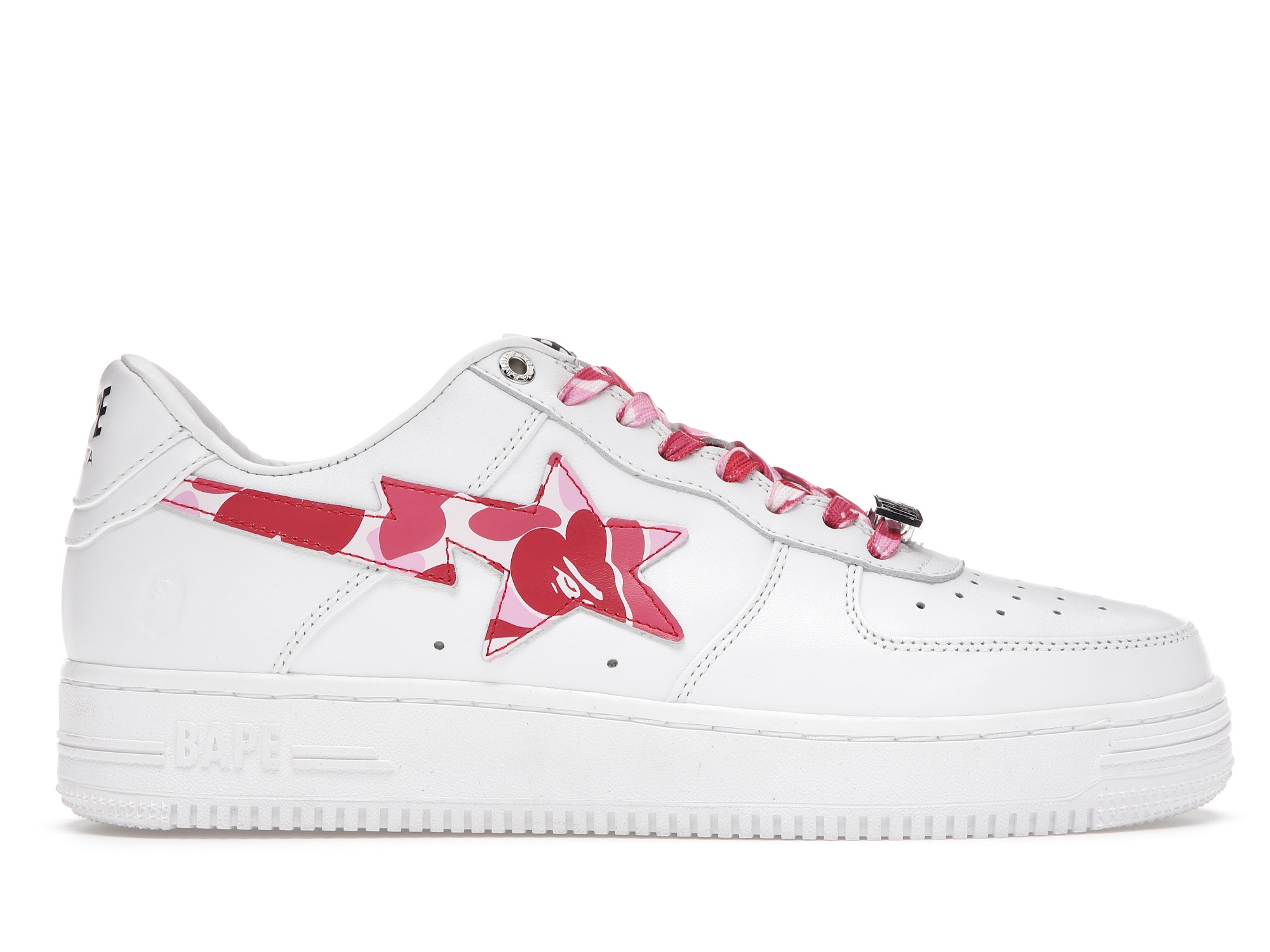 A Bathing Ape Bape Sta Low White ABC Camo Pink (2021) - vstockx