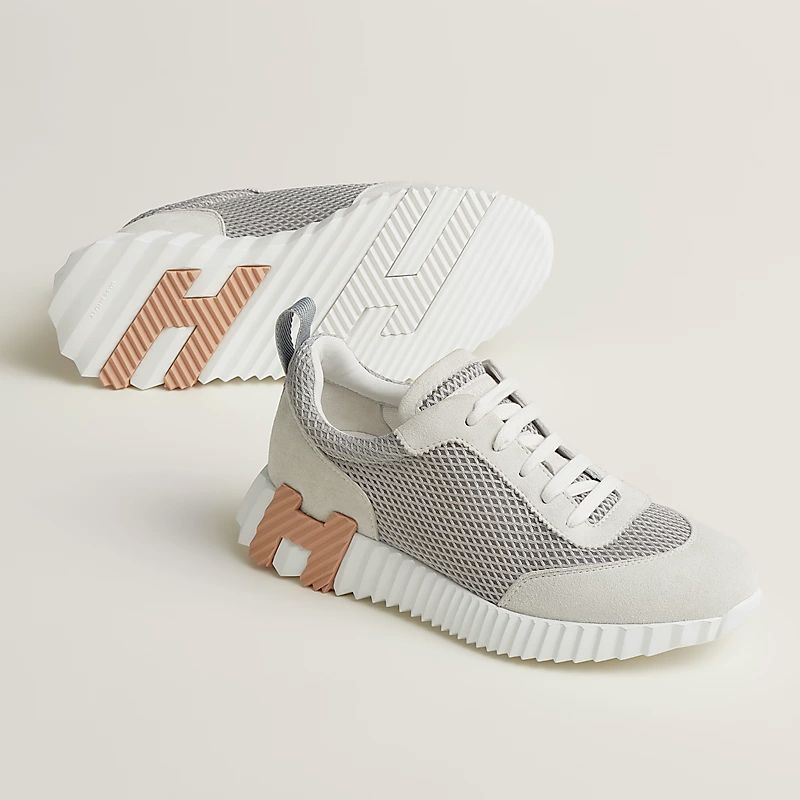 Hermes Bouncing sneaker Gris Lulea / Blanc - vstockx