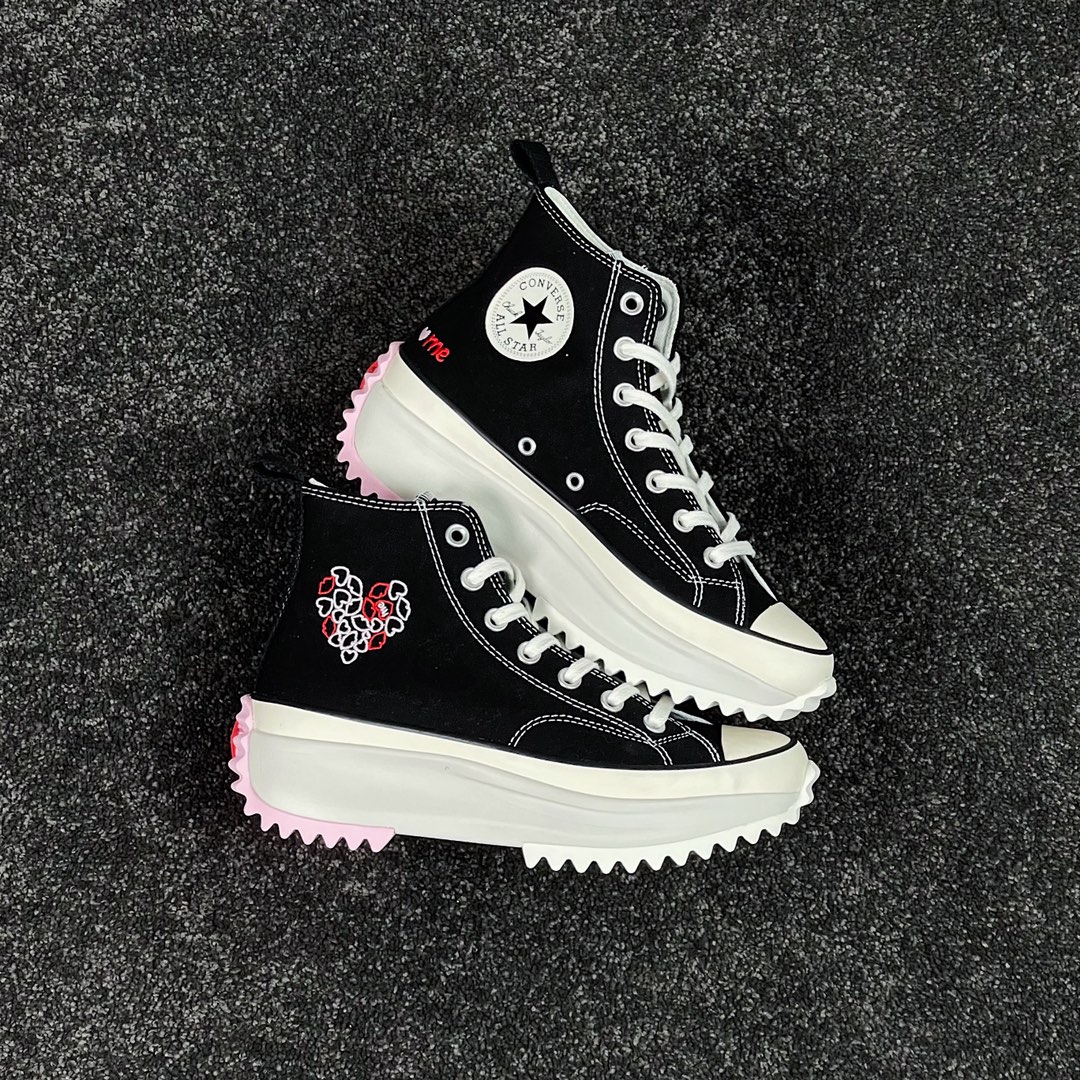 Converse Run Star Hike Hi Black White Red - vstockx