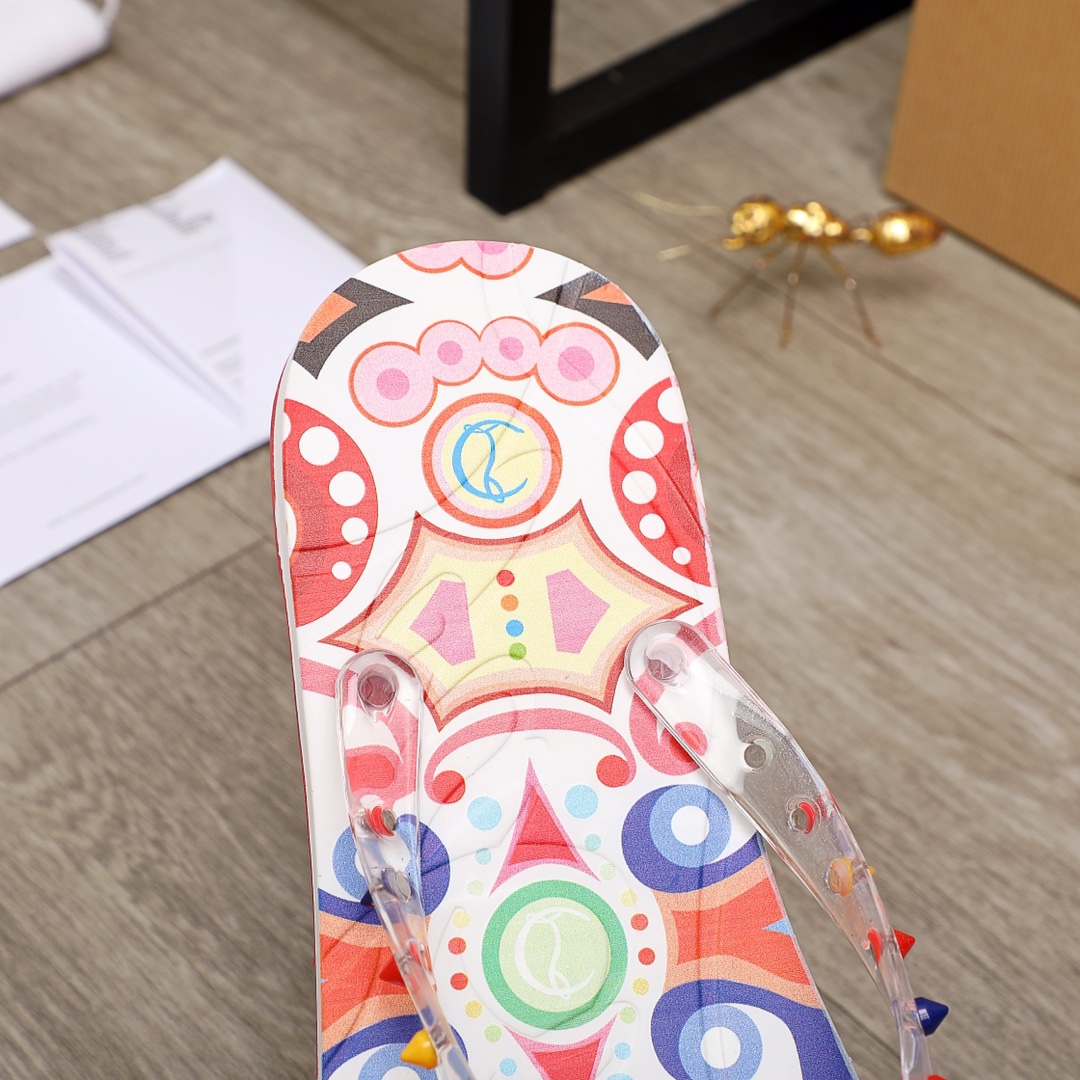 Christian Louboutin Loubi Flip Flat 5 - vstockx