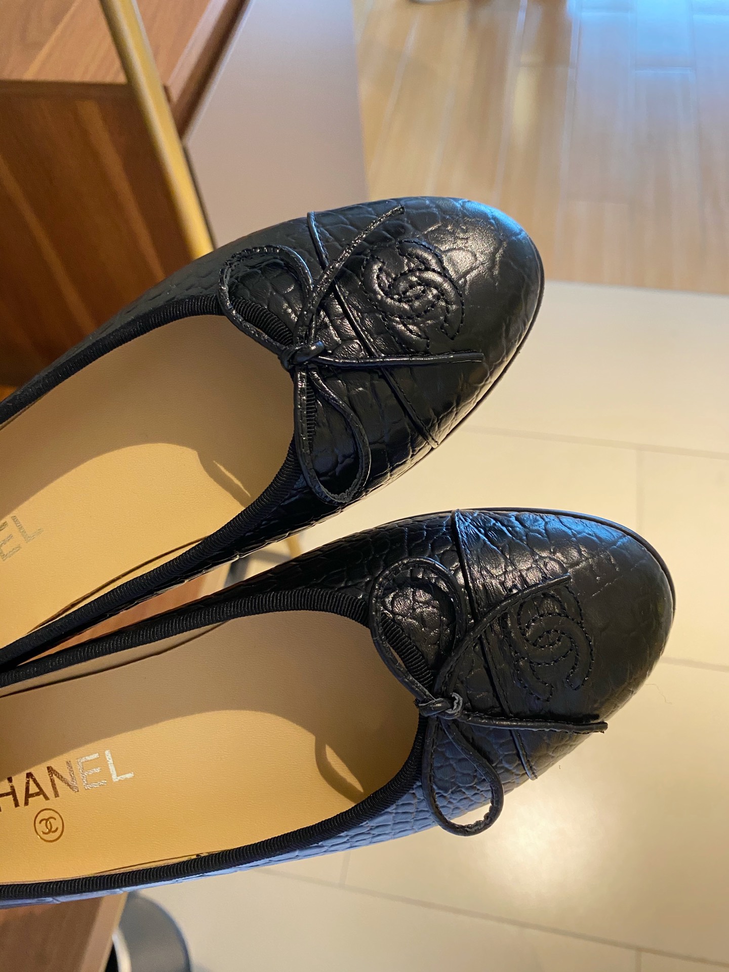 Chanel Ballerinas Fabric & Grosgrain 7 - vstockx