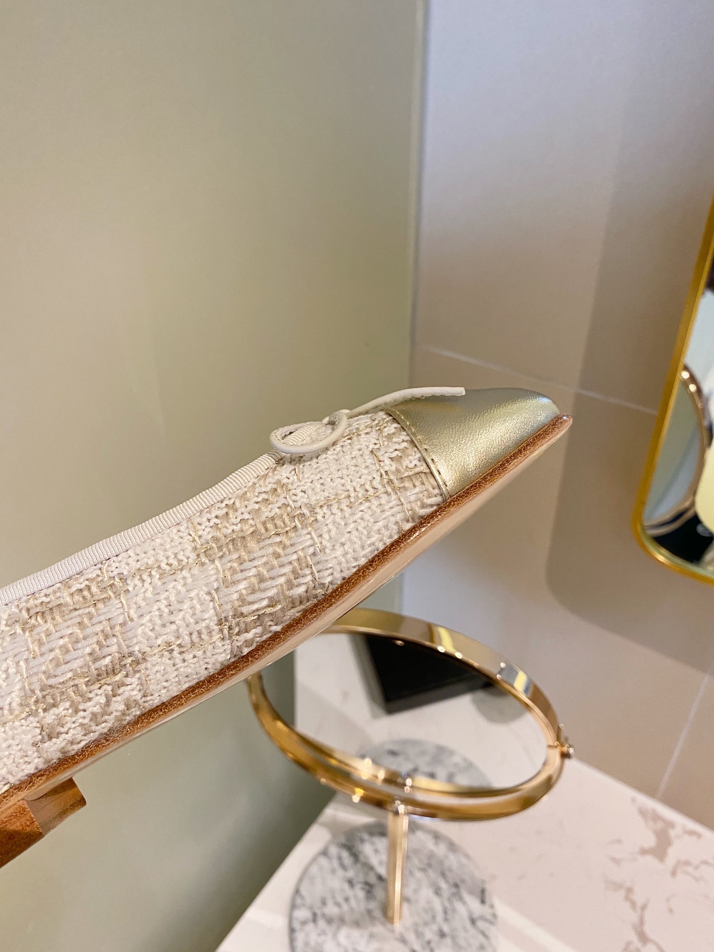 Chanel Ballerinas Fabric & Grosgrain 25 - vstockx