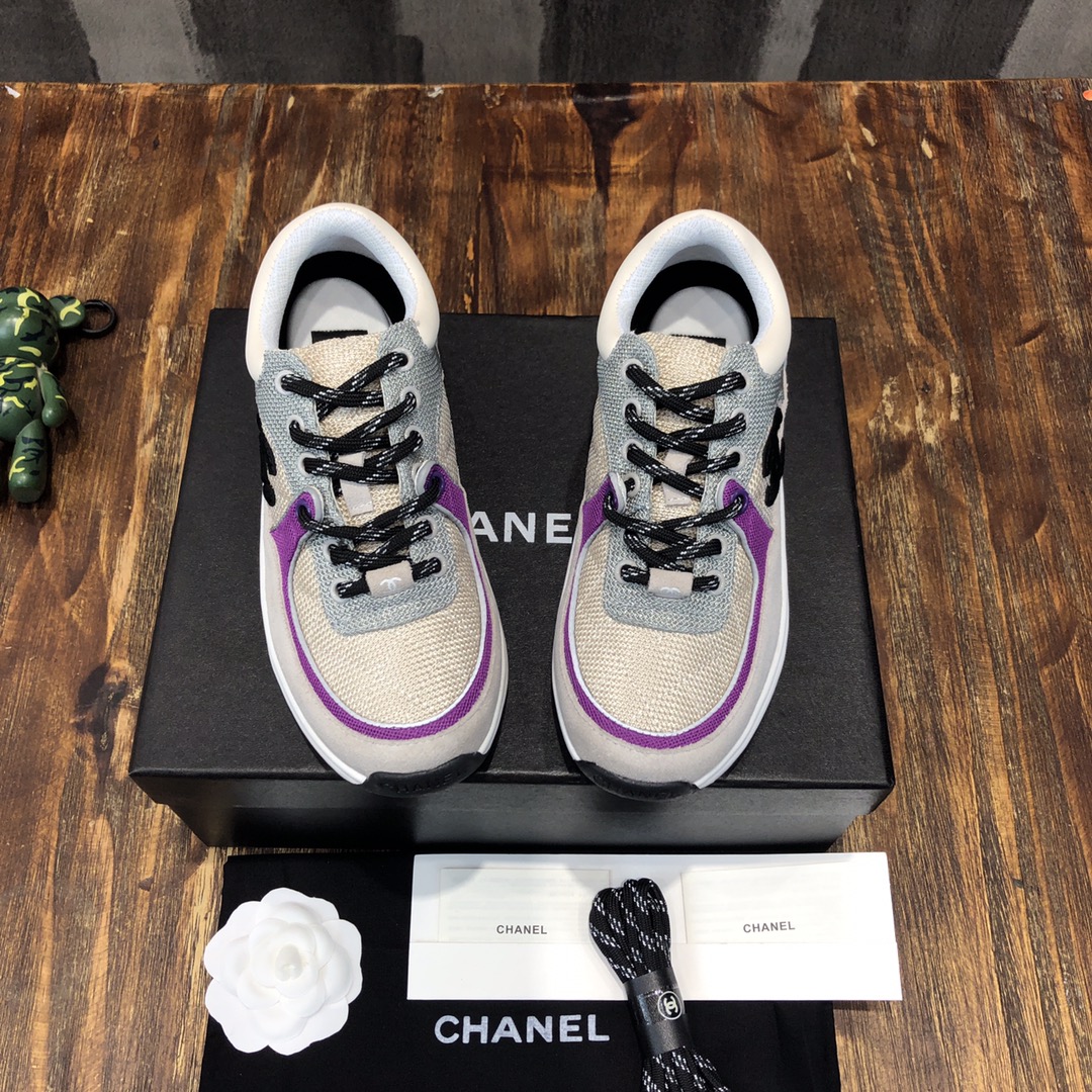 Chanel Fabric & Suede Calfskin Low Top Sneaker 3 - vstockx