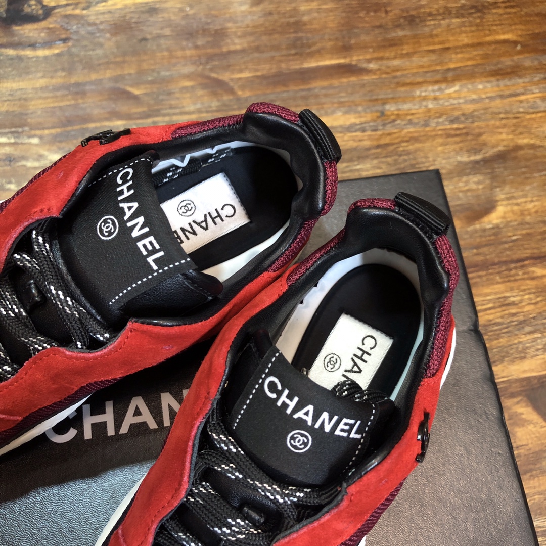 Chanel Fabric & Suede Calfskin Low Top Sneaker 23 - vstockx