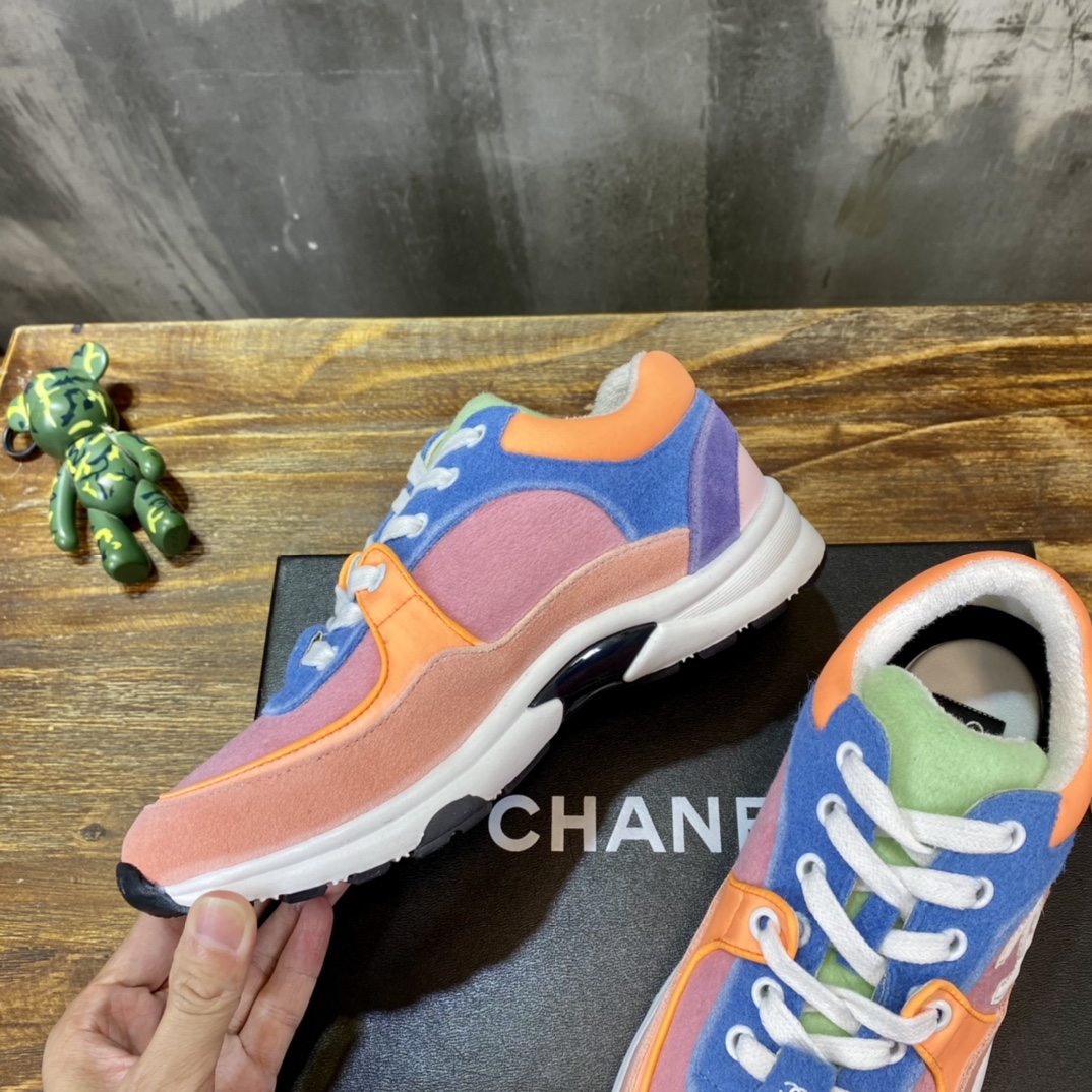 Chanel Fabric & Suede Calfskin Low Top Sneaker 41 - vstockx